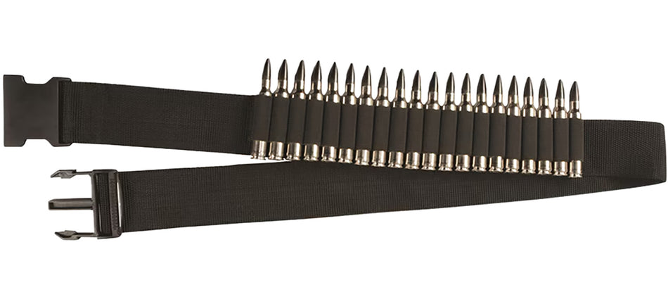 Hunters Specialties 00682 Adjustable Nylon Rifle Cartridge Belt Black 20rd