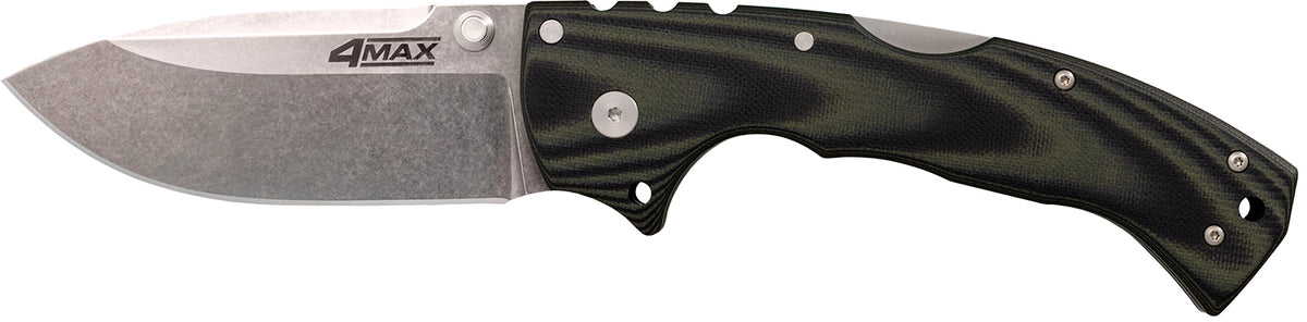 Cold Steel 4-Max Elite CS62RMA 4" Folding Knife Stonewashed S35VN Drop Point Blade G10 Handle