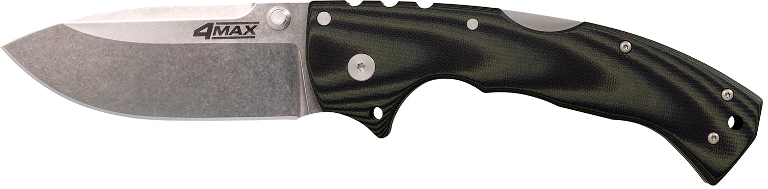 Cold Steel 4-Max Elite CS62RMA 4" Folding Knife Stonewashed S35VN Drop Point Blade G10 Handle