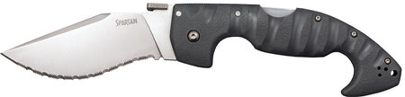 Cold Steel Spartan CS21SS 4.5" Folding Knife Serrated Satin AUS-10A Blade Contoured Griv-Ex Handle