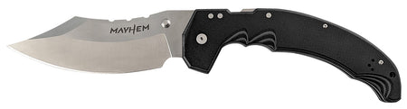 Cold Steel Mayhem CSFL60DPLM 6" Folding Knife Modified Cleaver Plain Satin AUS-10A SS Blade G10 Handle