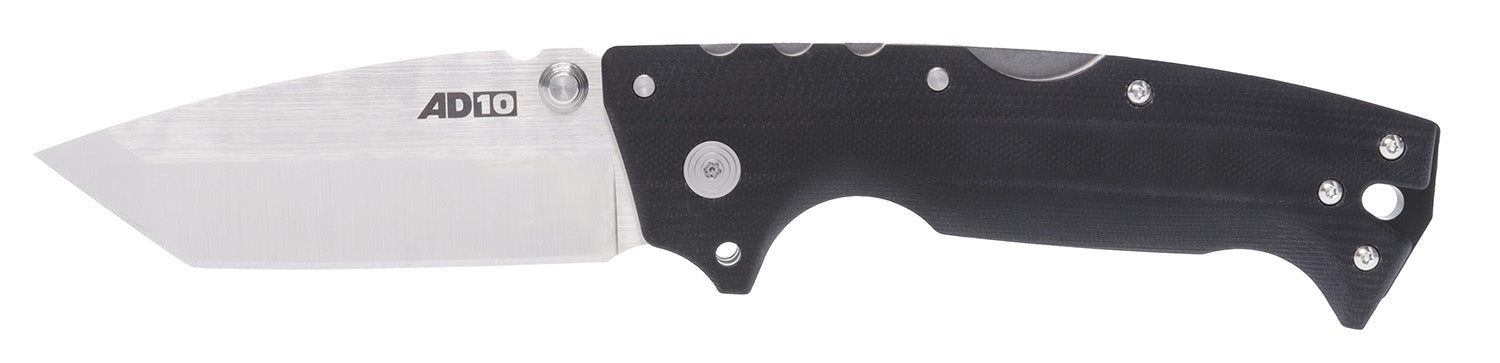 Cold Steel AD-10 CS28DE 4" Folding Knife Plain Stonewashed S35VN Tanto Blade Black G10 Scales