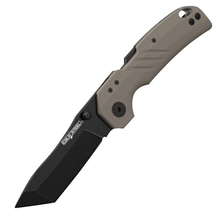Cold Steel Engage CSFL30DPLTBFZ 3" Folding Knife Black PVD Stonewashed Tanto 4116 SS Blade FDE GFN Handle
