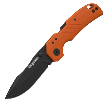 Cold Steel Engage CSFL30DPLDBOZ 3" Folding Knife Black PVD Stonewashed Tanto 4116 SS Blade Orange GFN Handle