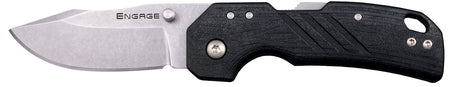 Cold Steel Engage CSFL25DPLC 2.5" Folding Knife Stonewashed Clip Point 4116 SS Blade Black GFN Handle