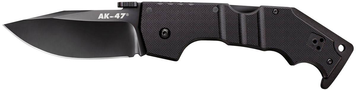 Cold Steel AK CS58M 3.5" Folding Knife Black Matte S35VN Clip Point Blade Black G10 Handle