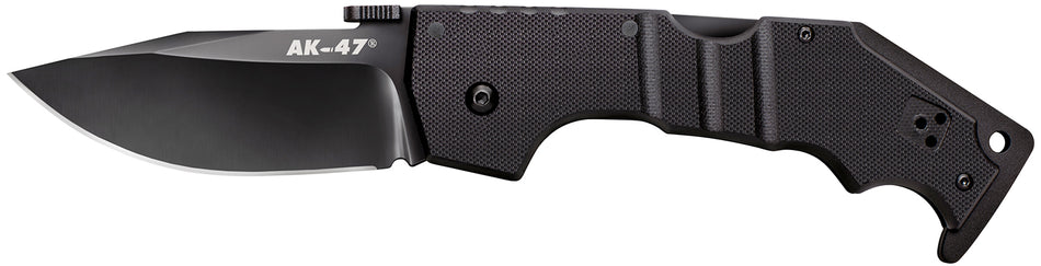 Cold Steel AK CS58M 3.5" Folding Knife Black Matte S35VN Clip Point Blade Black G10 Handle