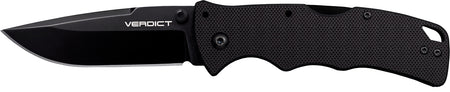 Cold Steel CSFLC3SP10A Verdict 3" Folding Spear Point, Matte Black AUS-10A SS Blade, G10 Handle, Belt Clip Included