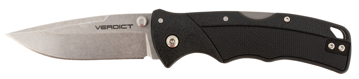 Cold Steel CSFLC3SPSSZ Verdict 3" Folding Clip Point, Stonewashed 4116 Stainless Blade, GFN Handle and Belt Clip