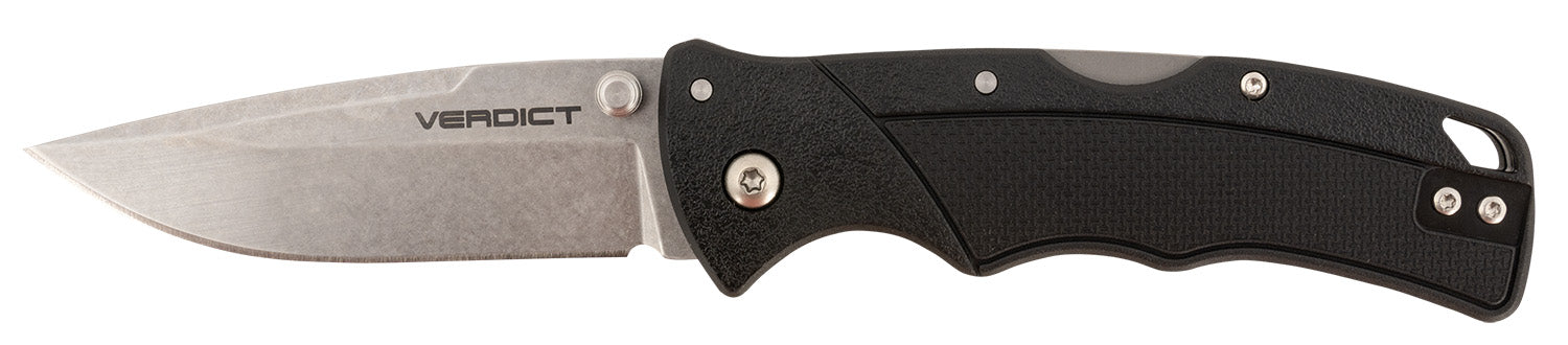 Cold Steel CSFLC3SPSSZ Verdict 3" Folding Clip Point, Stonewashed 4116 Stainless Blade, GFN Handle and Belt Clip