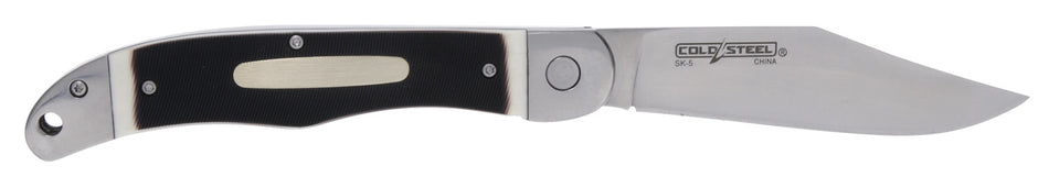 Cold Steel CS20NPM1Z Ranch Boss II 4" Folding Clip Point, Polished High Carbon Blade, Faux Bone Handle