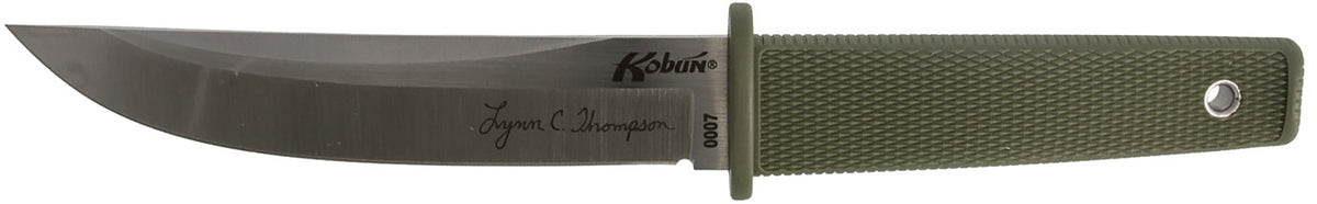 Cold Steel CS17TAA Kobun Fixed Blade Tanto Knife, 5.50" AUS-8A Stainless Blade, OD Green Kray-Ex Handle