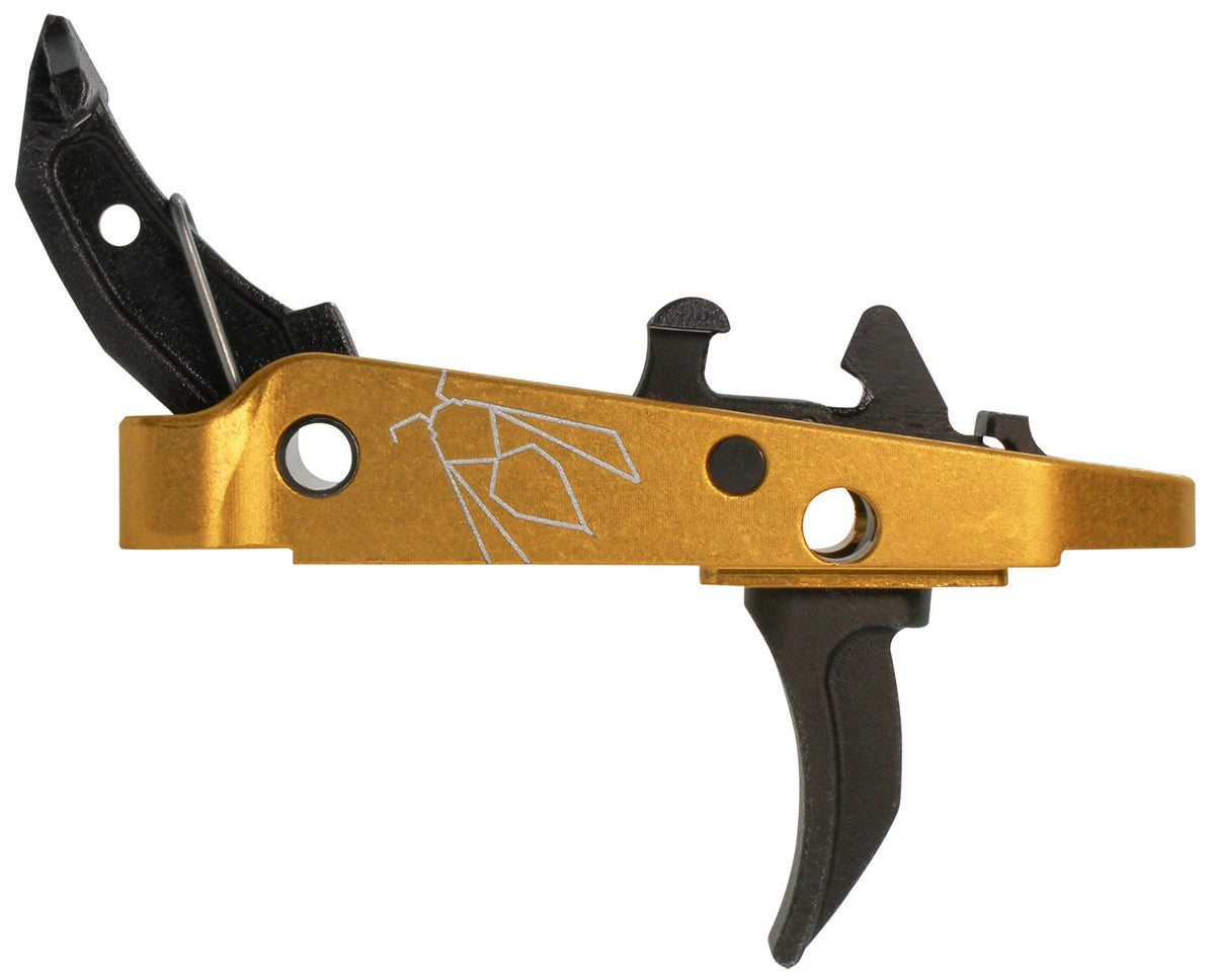 CMC Triggers AK47 47507 Yella Jacket Drop-In Curved Single-Stage Trigger Group 2.0 Black Yellow Housing 3.50 lb