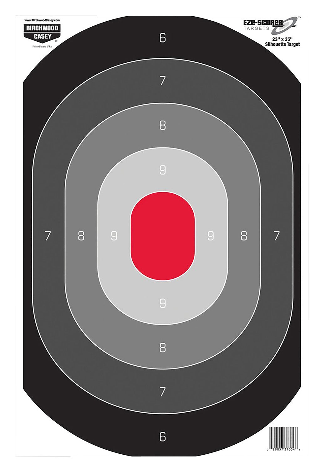 Birchwood Casey EZE-Scorer 23 x 35 Inch Silhouette Oval Hanging Paper Target 5-Pack