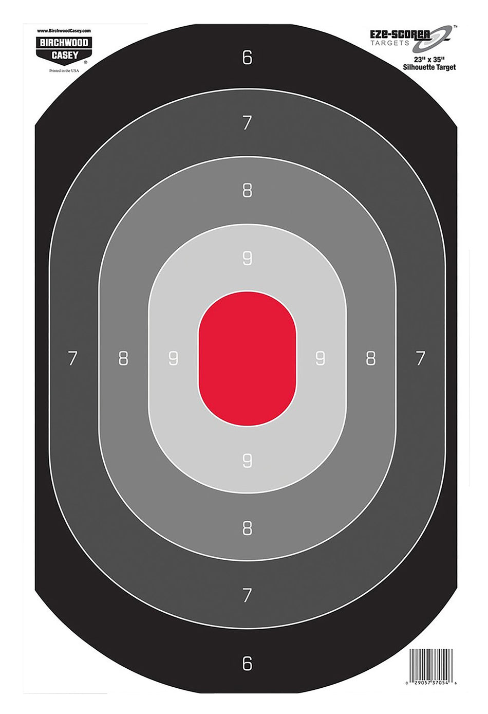 Birchwood Casey EZE-Scorer 23 x 35 Inch Silhouette Oval Hanging Paper Target 5-Pack
