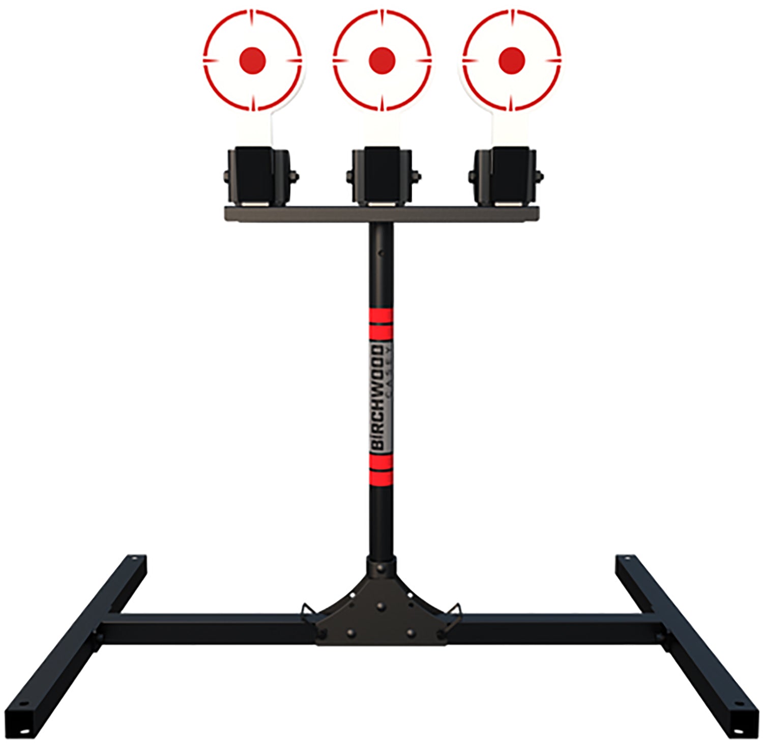 Birchwood Casey 3-Target Spring Loaded Self-Resetting AR500 Steel Plate Rack 6" Diameter