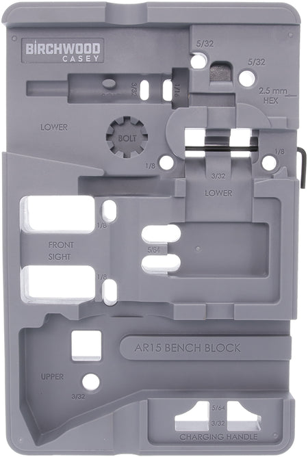 Birchwood Casey AR-15 Gray Bench Block for Upper/Lower Receiver Work