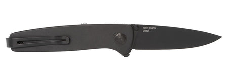 SOG SOG11150143 Twitch III 3.10" Folding Drop Point Plain Black TiNi 154CM SS Blade Slim Profile Aluminum Handle