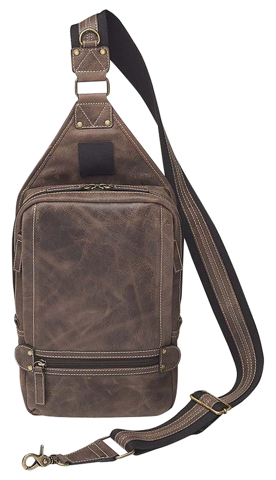 Gun Tote'n Mamas GTMCZY108 Sling Backpack Brown Distressed Leather Includes Holster