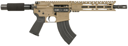 Diamondback DB15 7.62x39mm 10" FDE Rifle - 28+1 Capacity, 9" M-LOK Handguard