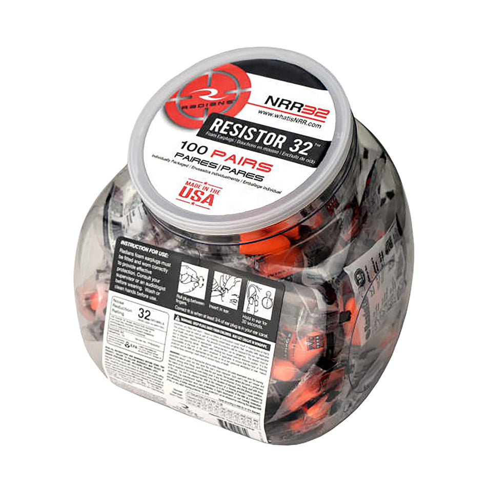 Radians FP8000RD/100 Self-Adjusting Foam Earplugs 32 dB In-Ear, Orange