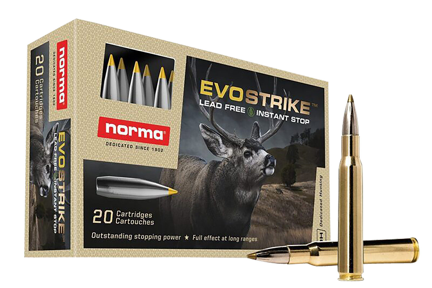 Norma .30-06 Springfield 20177342 Dedicated Hunting Evostrike Polymer Tip Boat Tail 139 Grain