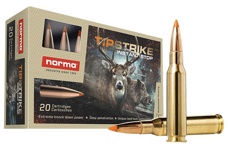Norma 7mm-08 Remington 20170362 Dedicated Hunting Tipstrike Polymer Tip PT 160 Grain