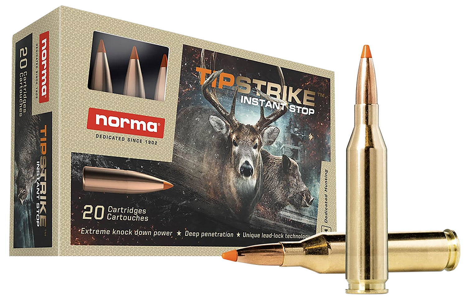 Norma .243 Winchester 20160052 Dedicated Hunting Tipstrike Polymer Tip PT 76 Grain