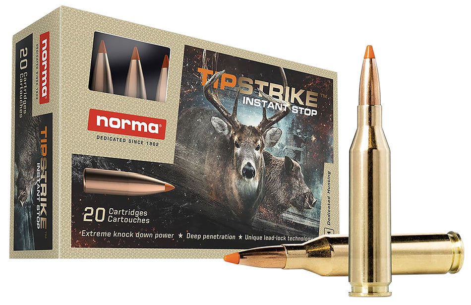 Norma .243 Winchester 20160052 Dedicated Hunting Tipstrike Polymer Tip PT 76 Grain