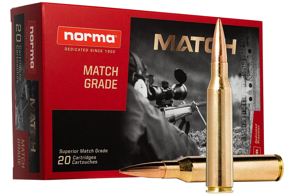 Norma .338 Lapua Magnum 10185442 Dedicated Precision Golden Target Match Hollow Point Boat Tail HPBT 250 Grain