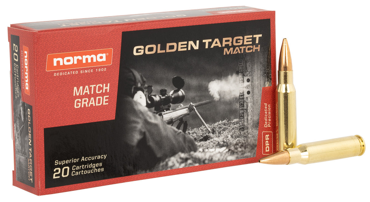 Norma .308 Win / 7.62x51mm 10177432 Dedicated Precision Golden Target Match  168 Grain