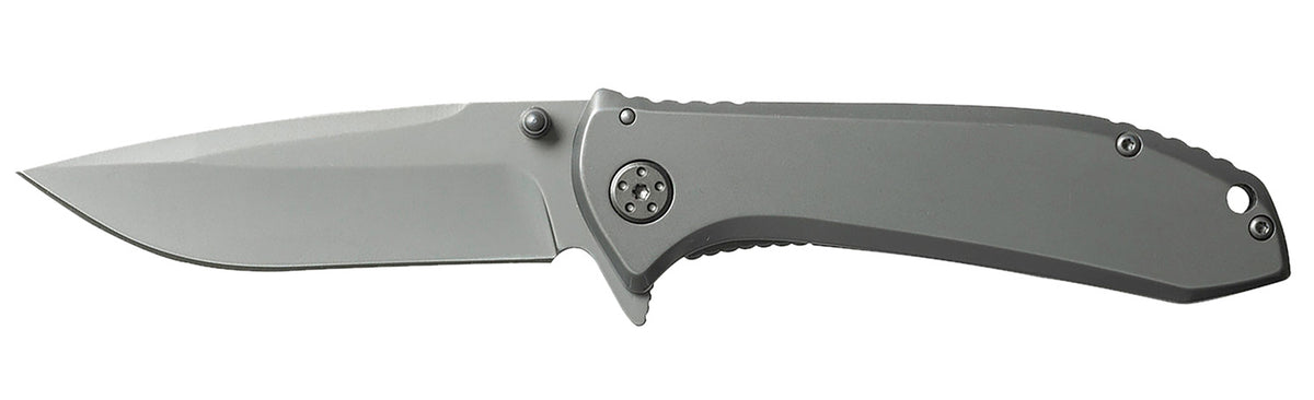 Smith's Titania II 51010 3.50" Folding Knife Drop Point Satin Titanium Coated Blade Frame Lock with Clip