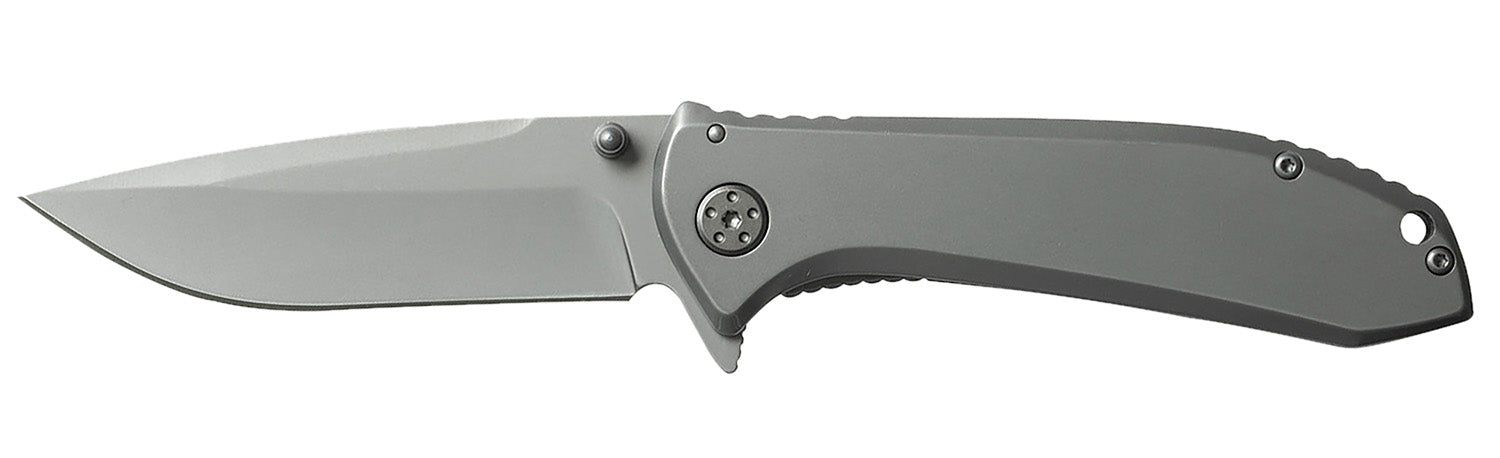 Smith's Titania II 51010 3.50" Folding Knife Drop Point Satin Titanium Coated Blade Frame Lock with Clip