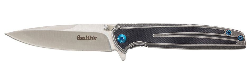 Smith's Imfima 51275 3.26" Gentleman's Folding Knife Bead Blasted Drop Point SS Blade G10 Inlay Frame Lock