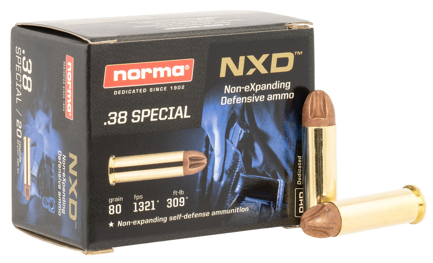 Norma .38 Special 611240020 Self Defense NXD 38 Grain