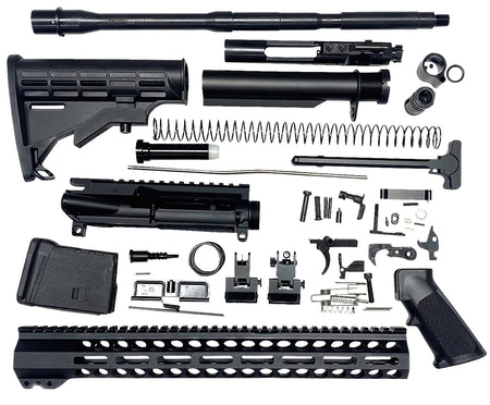 Bowden Tactical J27113 AR Build Kit 13" M-Lok Handguard Mil-Spec Parts Flip Up Sights