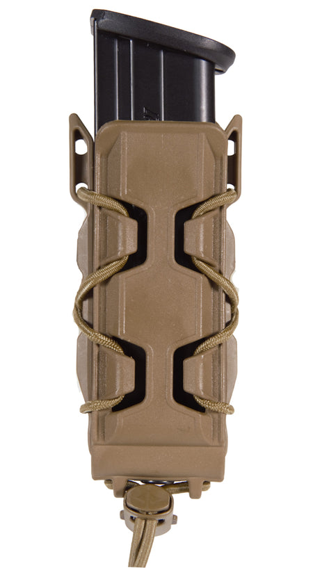 High Speed Gear 16PT01CB Polymer Pistol TACO V2 Single Magazine Pouch Coyote Brown Belt MOLLE