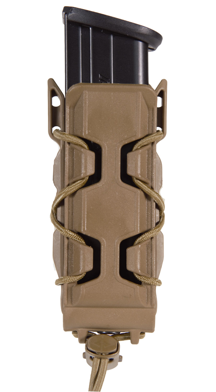 High Speed Gear 16PT01CB Polymer Pistol TACO V2 Single Magazine Pouch Coyote Brown Belt MOLLE