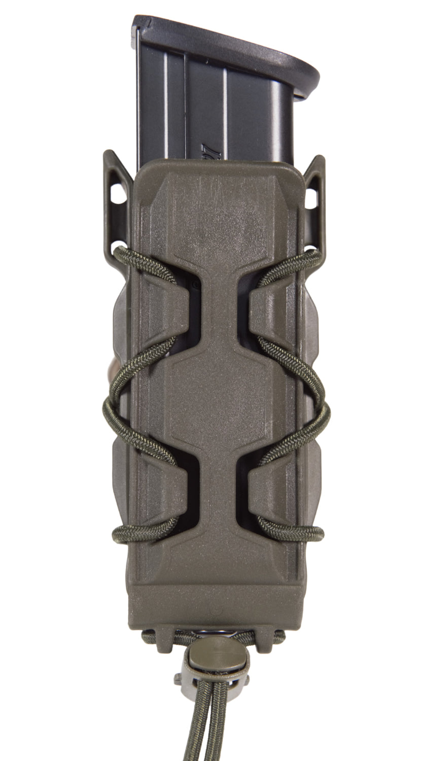 High Speed Gear 16PT01OD Polymer Pistol TACO V2 Single Magazine Pouch OD Green Belt MOLLE