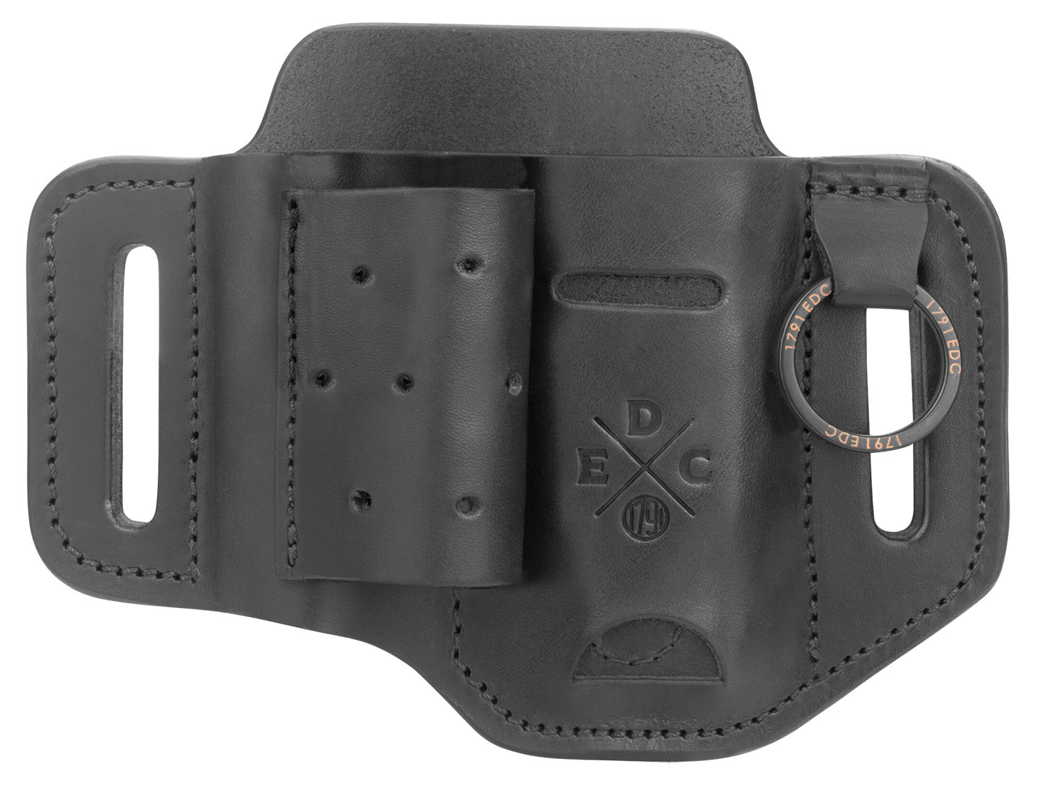 1791 Gunleather HDESLFBLKA Heavy Duty Easy Slide EDC OWB Black Leather Belt Slide - Ambi