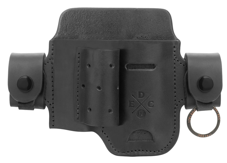 1791 Gunleather HDASLFBLKA Heavy Duty Action Snap EDC OWB Black Leather Belt Loop - Ambi