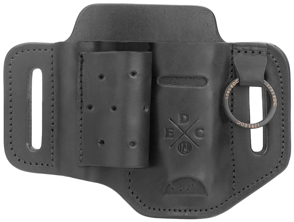 1791 Gunleather HDESSFBLKA Heavy Duty Easy Slide EDC OWB Black Leather Belt Slide SF - Ambi