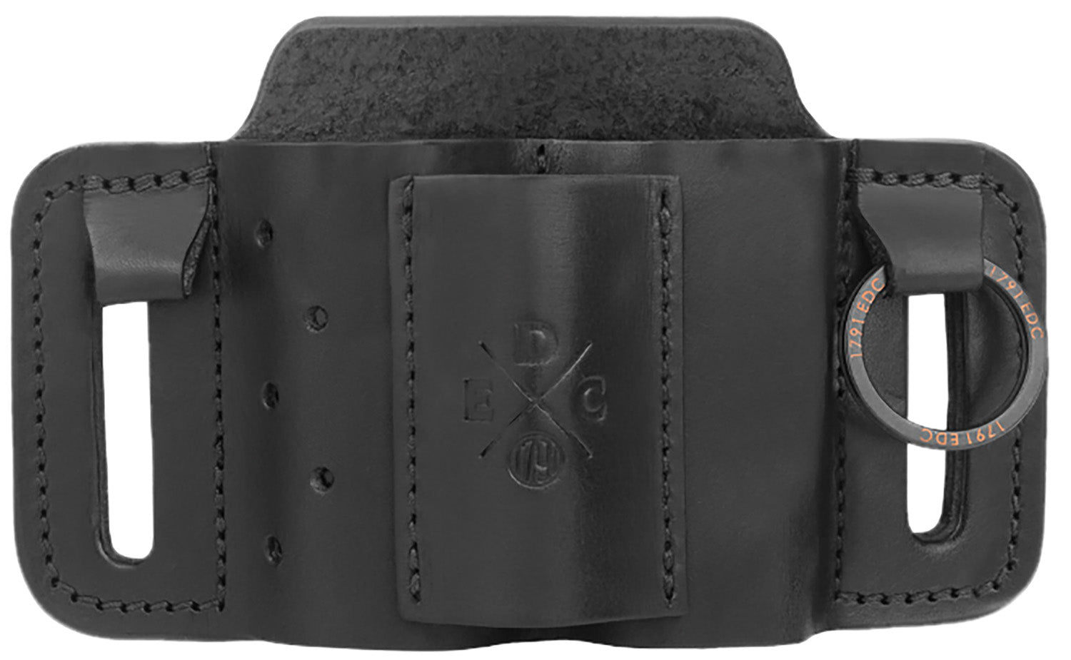 1791 Gunleather EDC Mini Easy Slide Belt Slide OWB Black Leather Ambidextrous