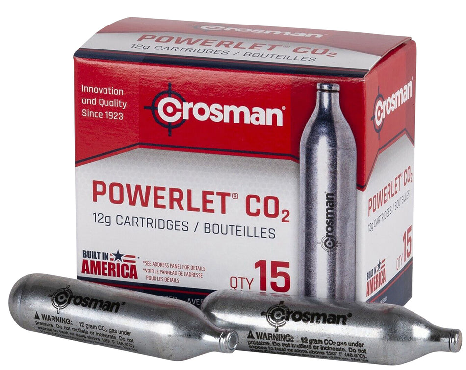 Crosman C2315 12 Gram CO2 Powerlet Cartridges 15 Count