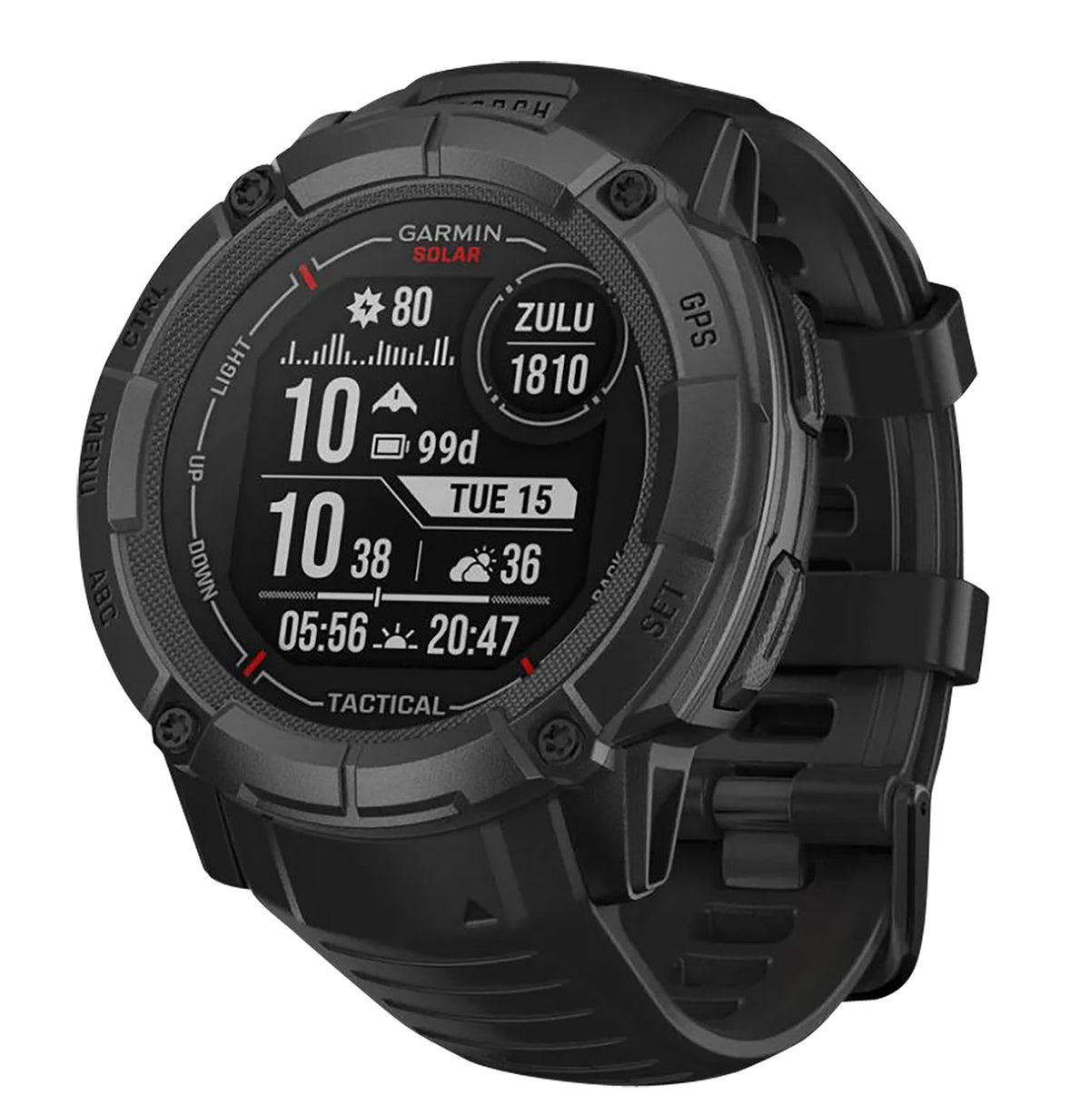 Garmin Instinct 2X Solar Tactical Edition GPS Smart Watch 64MB Black 50mm