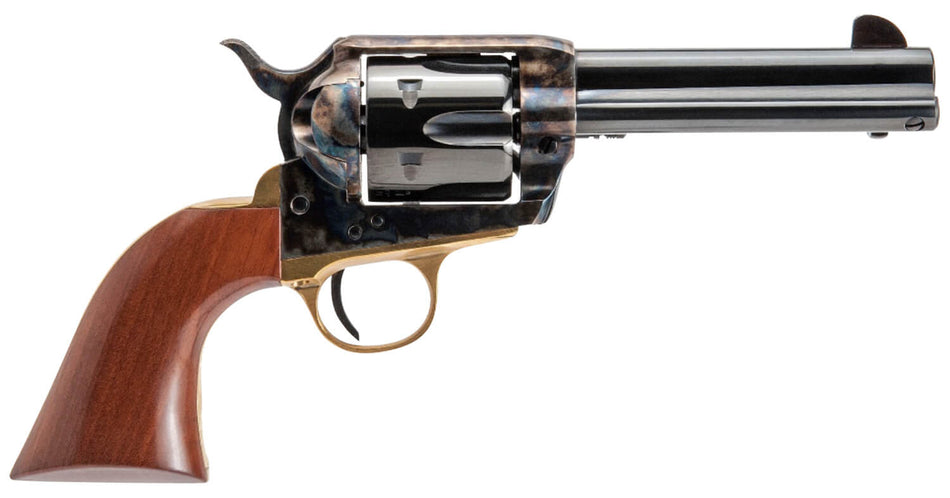 Cimarron Pistolero PPP9MM 9mm Luger 6-Shot Revolver, 4.75" Blued Barrel & Cylinder, Case Hardened Frame, Walnut Grip