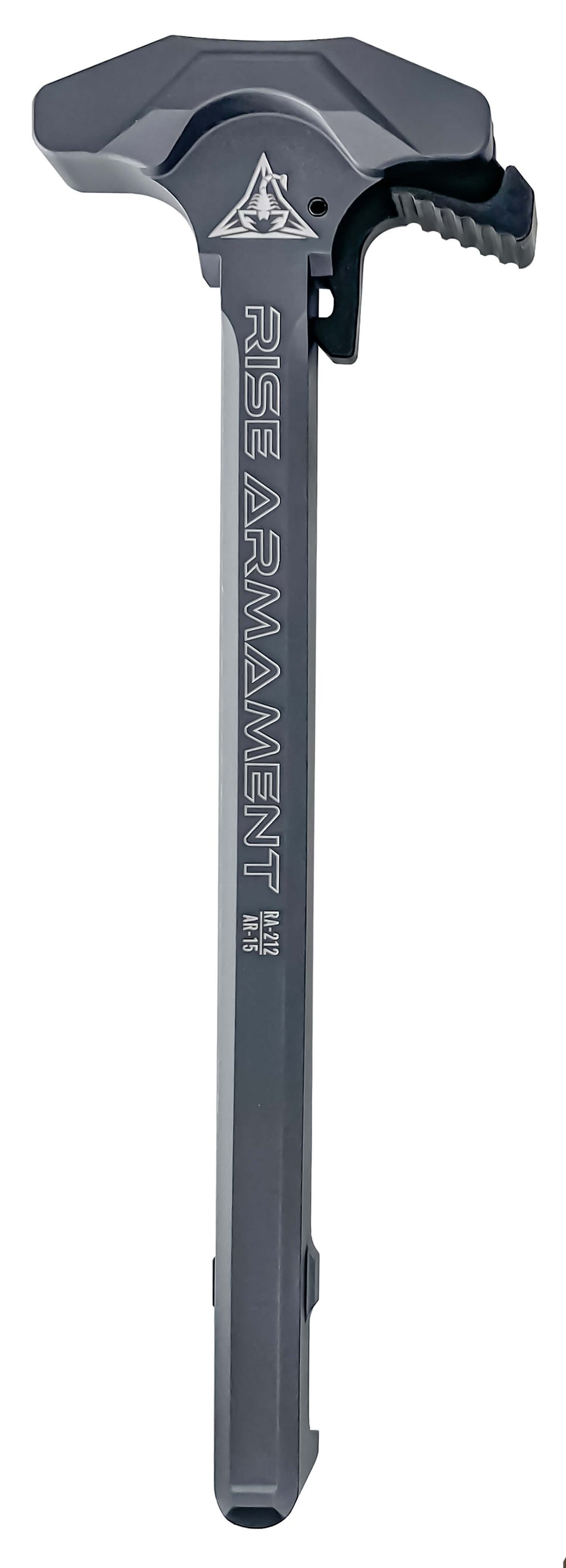 Rise Armament RA212GRY AR-15 Extended Latch Charging Handle Gray Aluminum