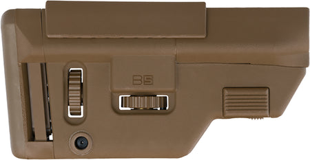 B5 Systems Precision Coyote Brown Collapsible Buttstock with Cheek Riser for AR-Platform