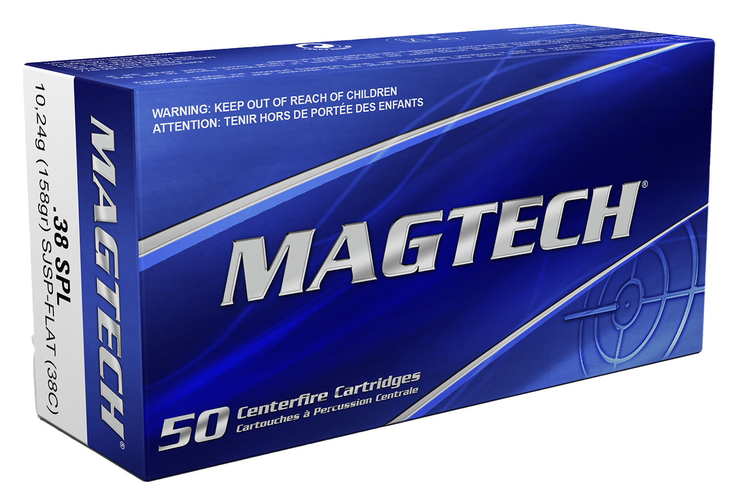 Magtech .38 Special 38C Range/Training Semi-Jacketed Soft Point Flat 158 Grain