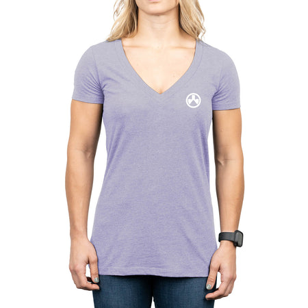 Magpul Unfair Advantage Women's Orchid Heather Cotton/Polyester V-Neck Shirt, 3XL